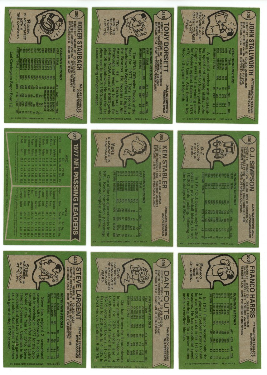 1978 TOPPS FOOTBALL COMPLETE SET BREAK - 12 CARDS PER BOX! 2 HOFERS IN EACH BOX!