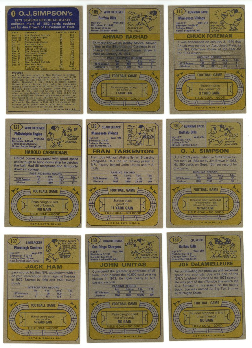 1974 TOPPS FOOTBALL COMPLETE SET BREAK - 18 CARDS PER BOX! 2 HOFERS IN EVERY BOX!