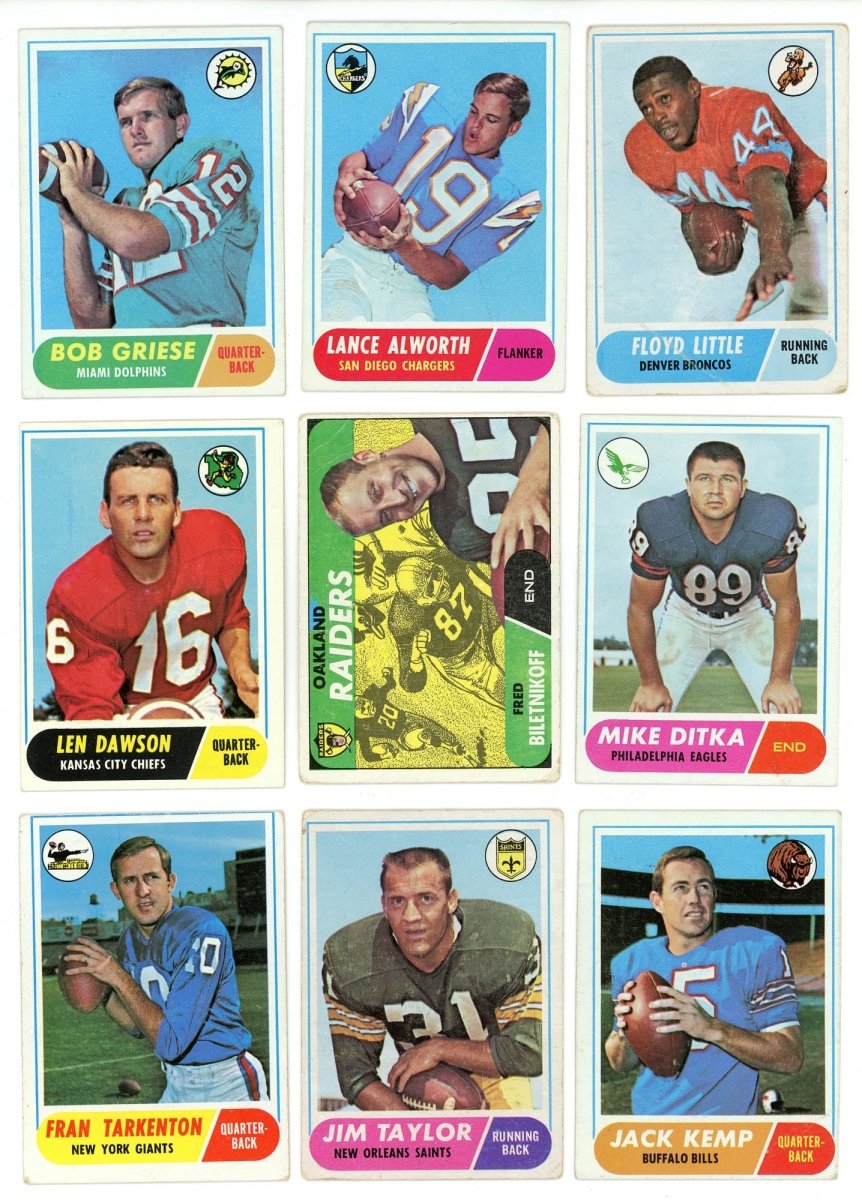 1968 TOPPS FOOTBALL COMPLETE SET BREAK - 5 CARDS PER BOX! 1 HOFER IN EVERY BOX!