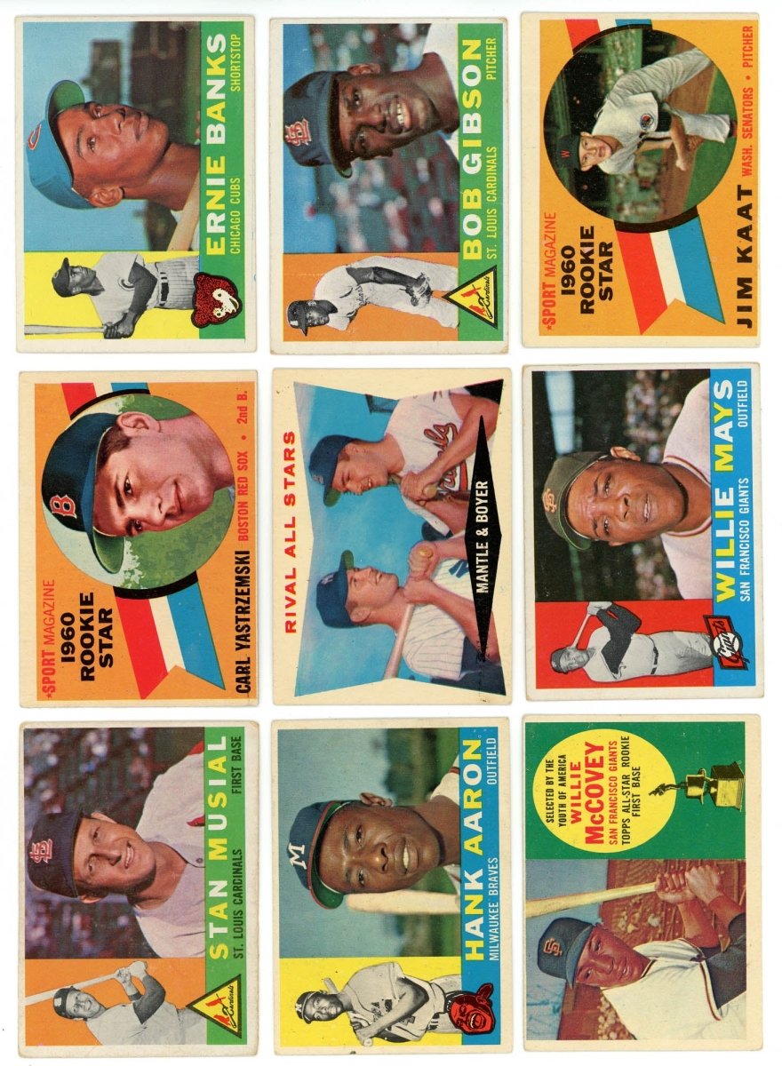 1960 TOPPS BASEBALL COMPLETE SET BREAK - 8 CARDS PER BOX! 1 HOFer and/or high # in each box!