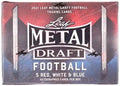2022 Leaf Metal Draft Football Red, White and Blue 10 Box Case