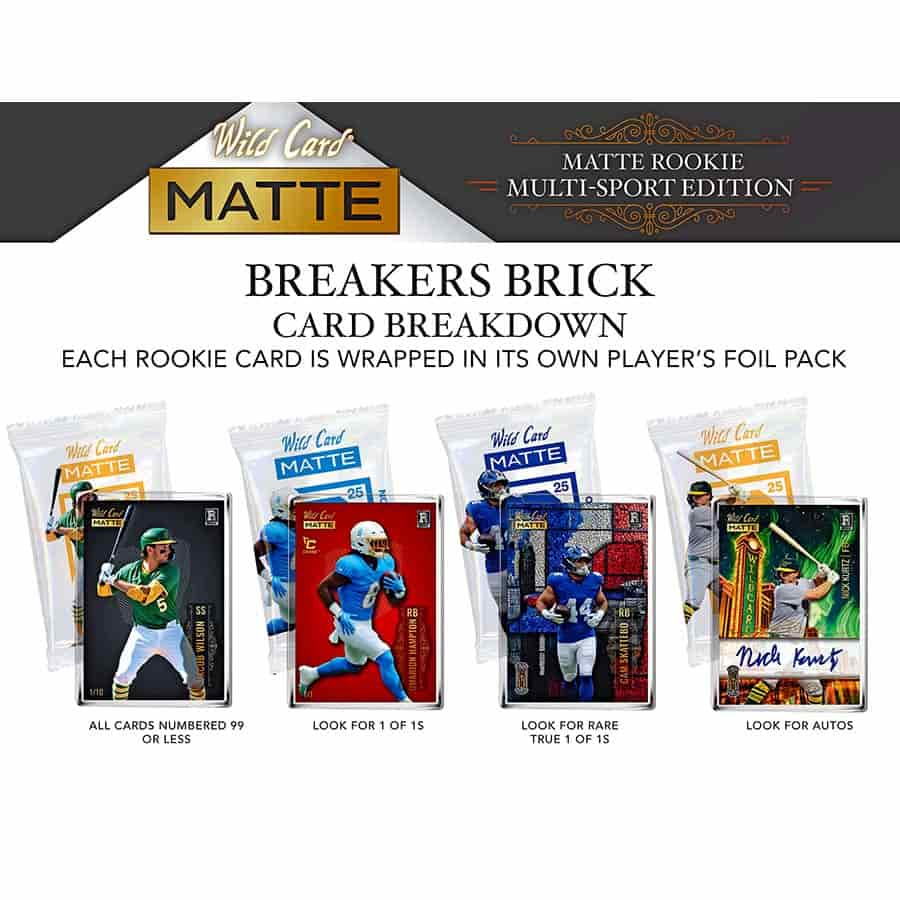 2025 Wild Card Matte Multi-Sport Breakers Brick Pack