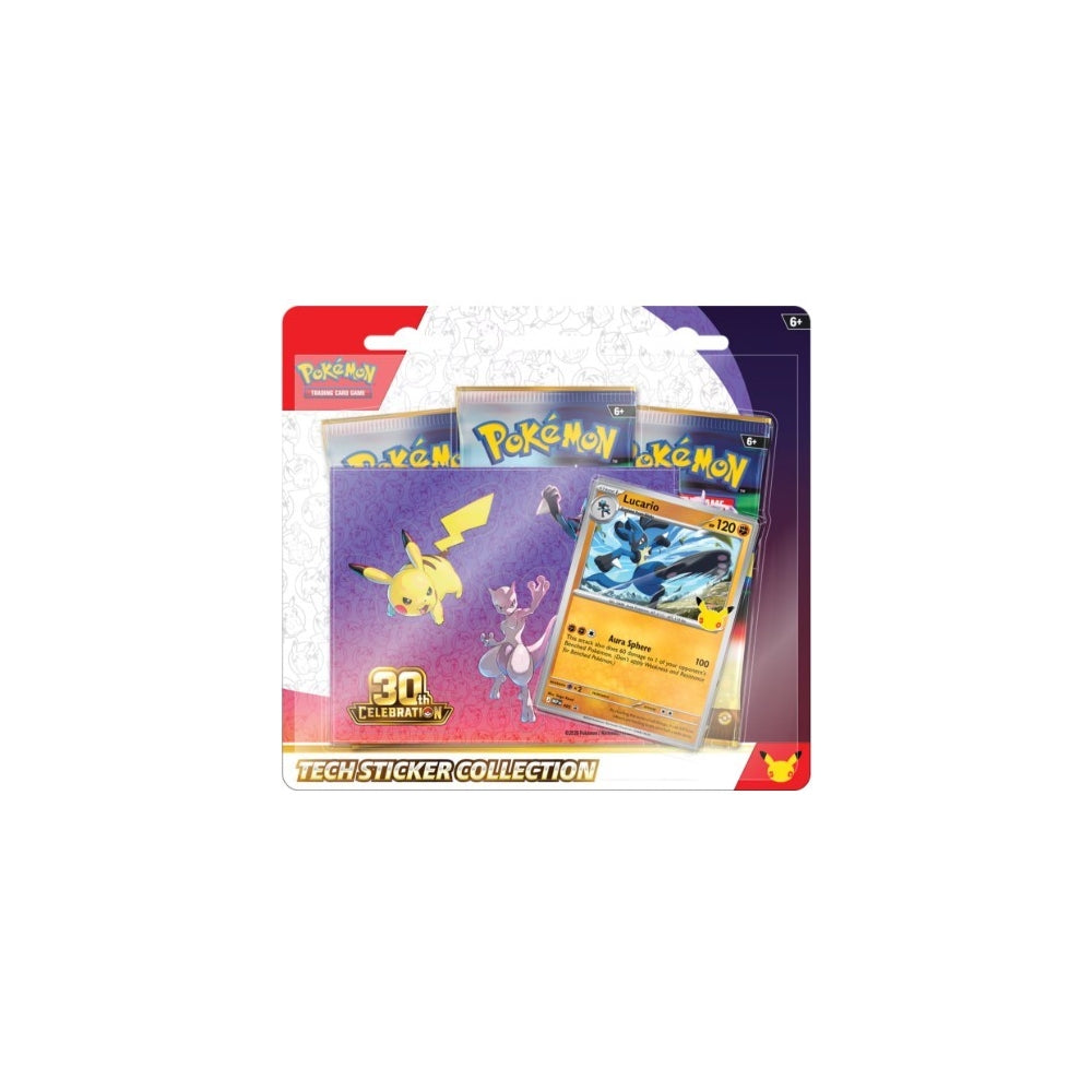 Pokemon 30th Celebration Tech Sticker Collection Blister 12 Box Case