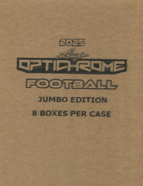 2025 Leaf Optichrome Football Jumbo Box 8 Box Case