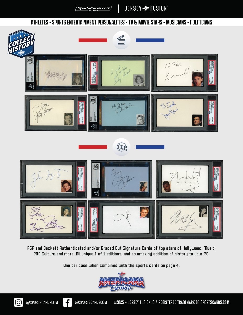 Americana Edition Case- (1) Graded/Autograph/Word or Material Item Per Box - (32) Boxes