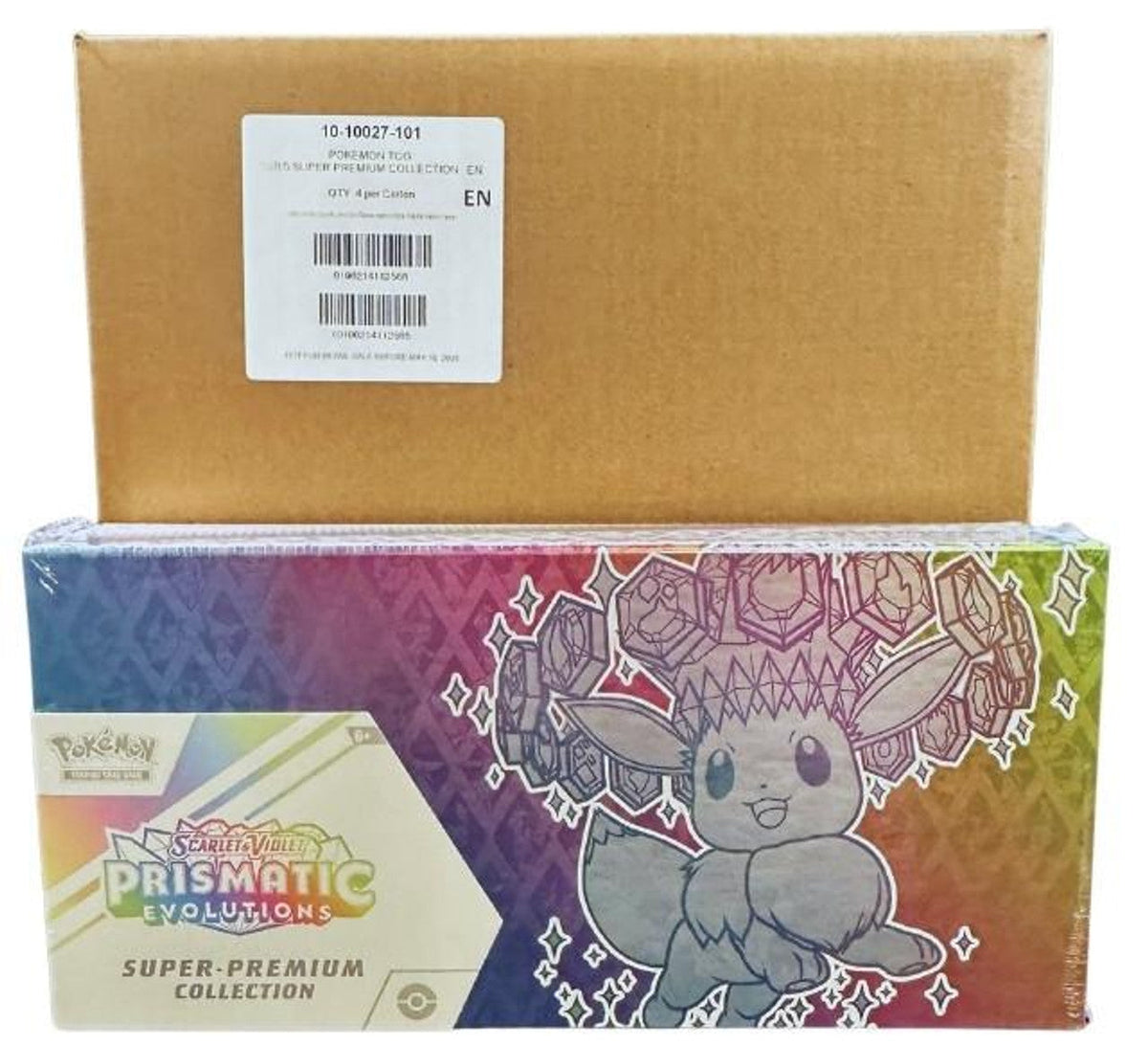 Pokemon Prismatic Evolutions Super Premium Collection 4 Box Case